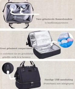 Rose & Ollie Kleine Kolftas Handtas Model Zwart - Koeltas Moedermelk -Aanbiedingen BIBS Winkel 1000x1200 17