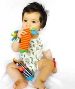 Playgro Pols- En Voetrammelaarset Zebra & Giraf - Set Van 4 Stuks, 2 Polsbandjes En 2 Rammelsokjes -Aanbiedingen BIBS Winkel 1000x1200 7