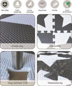 Merkloos Dieren Foam Puzzel Speelmat - 10 Speelmatten - Uitneembare Figuren - Grijs - Wit - Puzzelmat 90x90x1cm -Aanbiedingen BIBS Winkel 1003x1200 6