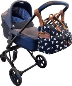 Kidzroom Black And White Luiertas - Zwart - Ophanglussen Kinderwagen - Verschoonmatje - Verstelbare Schouderband -Aanbiedingen BIBS Winkel 1004x1200 9