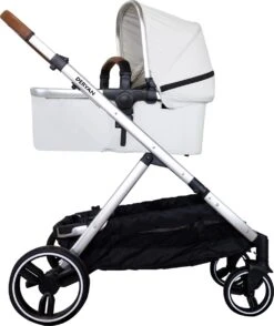 Deryan Evy Kinderwagen - Duo Kinderwagen - Uitbreidbaar - Inclusief Reiswieg - Creme -Aanbiedingen BIBS Winkel 1007x1200 12