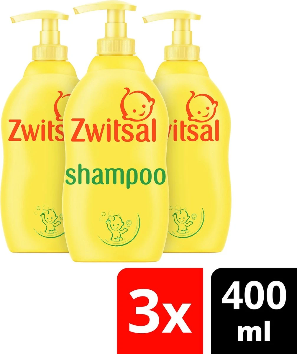Zwitsal Baby Shampoo - 3 X 400 Ml - Voordeelverpakking 1 Zwitsal Baby Shampoo - 3 X 400 Ml - Voordeelverpakking