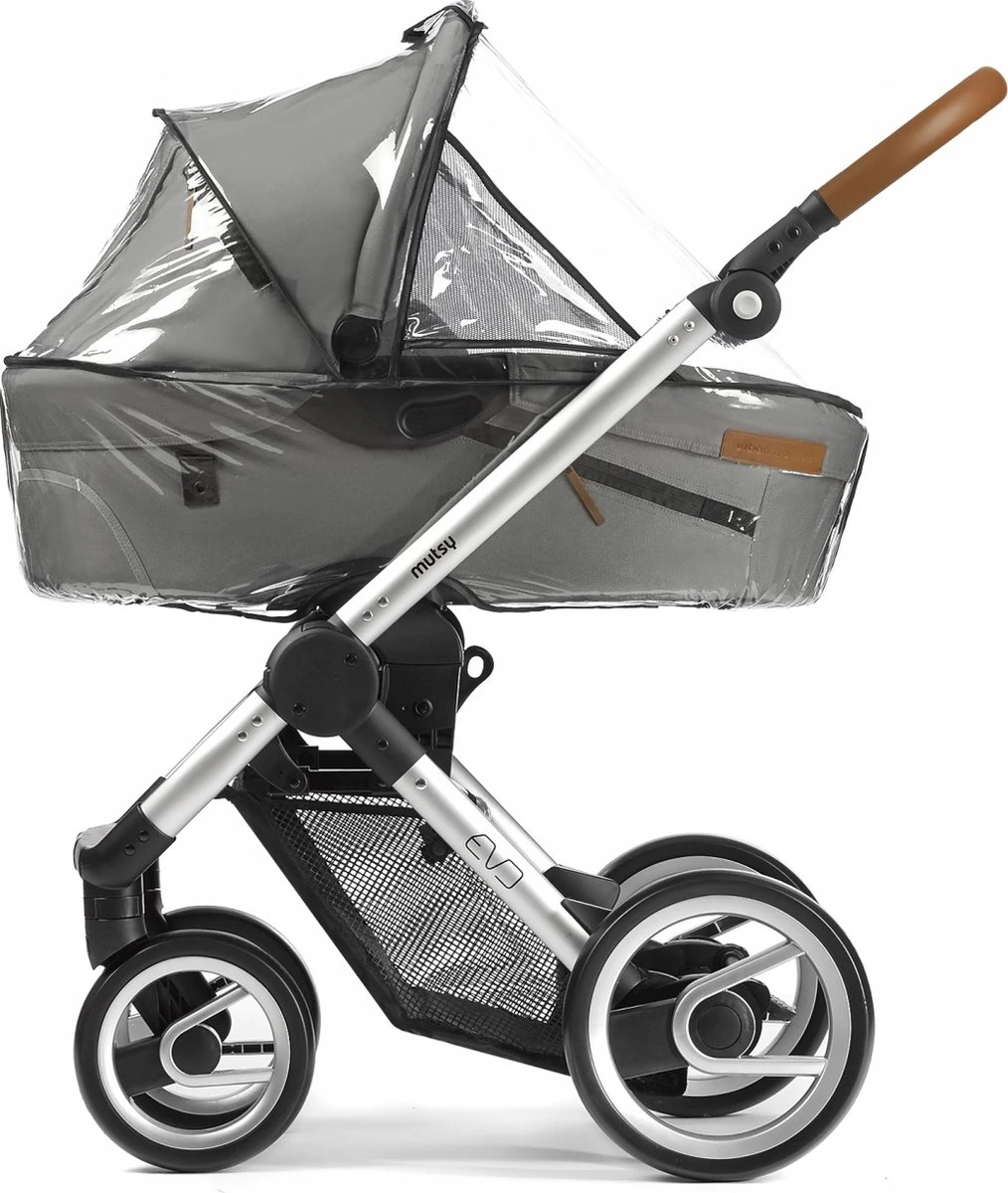 Kinderwagen - Mutsy - EVO - Onderstel Met Reiswieg - GRATIS Regenhoes - Light Grey 2 Kinderwagen - Mutsy - EVO - Onderstel Met Reiswieg - GRATIS Regenhoes - Light Grey - Afbeelding 2