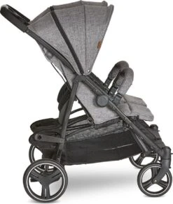ABC Design Duo Kinderwagen Twin Circle Line - Inclusief Regenhoes - Woven Graphite -Aanbiedingen BIBS Winkel 1016x1200 11