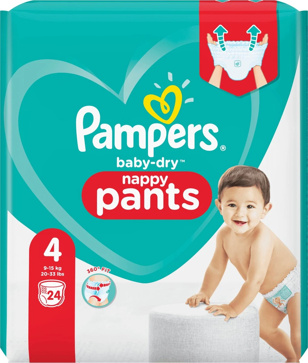 Pampers® Pampers Baby-Dry Pants Maat 4 (9kg-15kg) - 24 Luierbroekjes 13 Pampers® Pampers Baby-Dry Pants Maat 4 (9kg-15kg) - 24 Luierbroekjes - Afbeelding 13