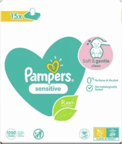 Pampers® Pampers Sensitive Billendoekjes - 1200 Doekjes -Aanbiedingen BIBS Winkel 1020x1200