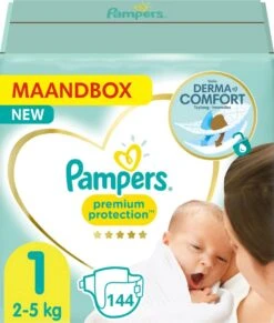 Pampers® Pampers Premium Protection New Baby Luiers Maat 1 - 144 Luiers Maandbox