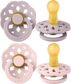 BiBS - Boheme Pacifier - Stage 2 Fopspeen - 2 Stuks - Blossom / Dusky Lilac -Aanbiedingen BIBS Winkel 1023x1200 24