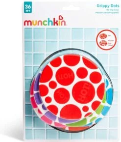 Munchkin Grippy Dots Anti-Slip Badmat Stippen - 6 Stuks - Diverse Kleuren -Aanbiedingen BIBS Winkel 1027x1200