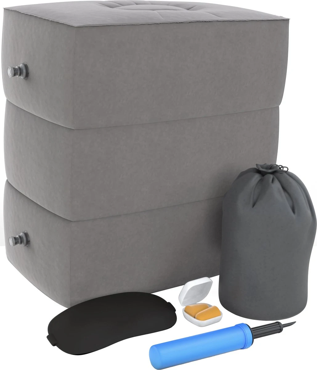 Merkloos Voetensteun | Opblaasbaar | In Alle Hoogtes Verstelbaar | Reiskussen | Vliegtuigbed | Voetensteun | 3 Verschillende Standen | Met Kinderen Reizen | Grijs 1 Merkloos Voetensteun | Opblaasbaar | In Alle Hoogtes Verstelbaar | Reiskussen | Vliegtuigbed | Voetensteun | 3 Verschillende Standen | Met Kinderen Reizen | Grijs