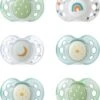Tommee Tippee Night Time Soothers, Symmetrical Orthodontic Design, BPA-Free Silicone Baglet, 18-36m, Pack Of 6