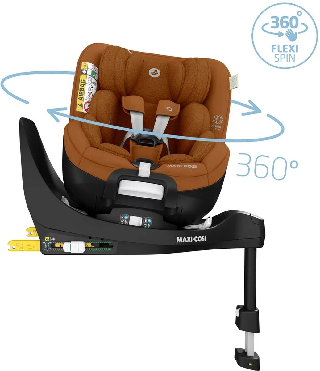 Maxi-Cosi Mica Pro Eco I-Size Autostoeltje - 360° Draaibaar - Gerecyclede Stoffen - Authentic Cognac - Vanaf De Geboorte Tot Ca. 4 Jaar 11 Maxi-Cosi Mica Pro Eco I-Size Autostoeltje - 360° Draaibaar - Gerecyclede Stoffen - Authentic Cognac - Vanaf De Geboorte Tot Ca. 4 Jaar - Afbeelding 11
