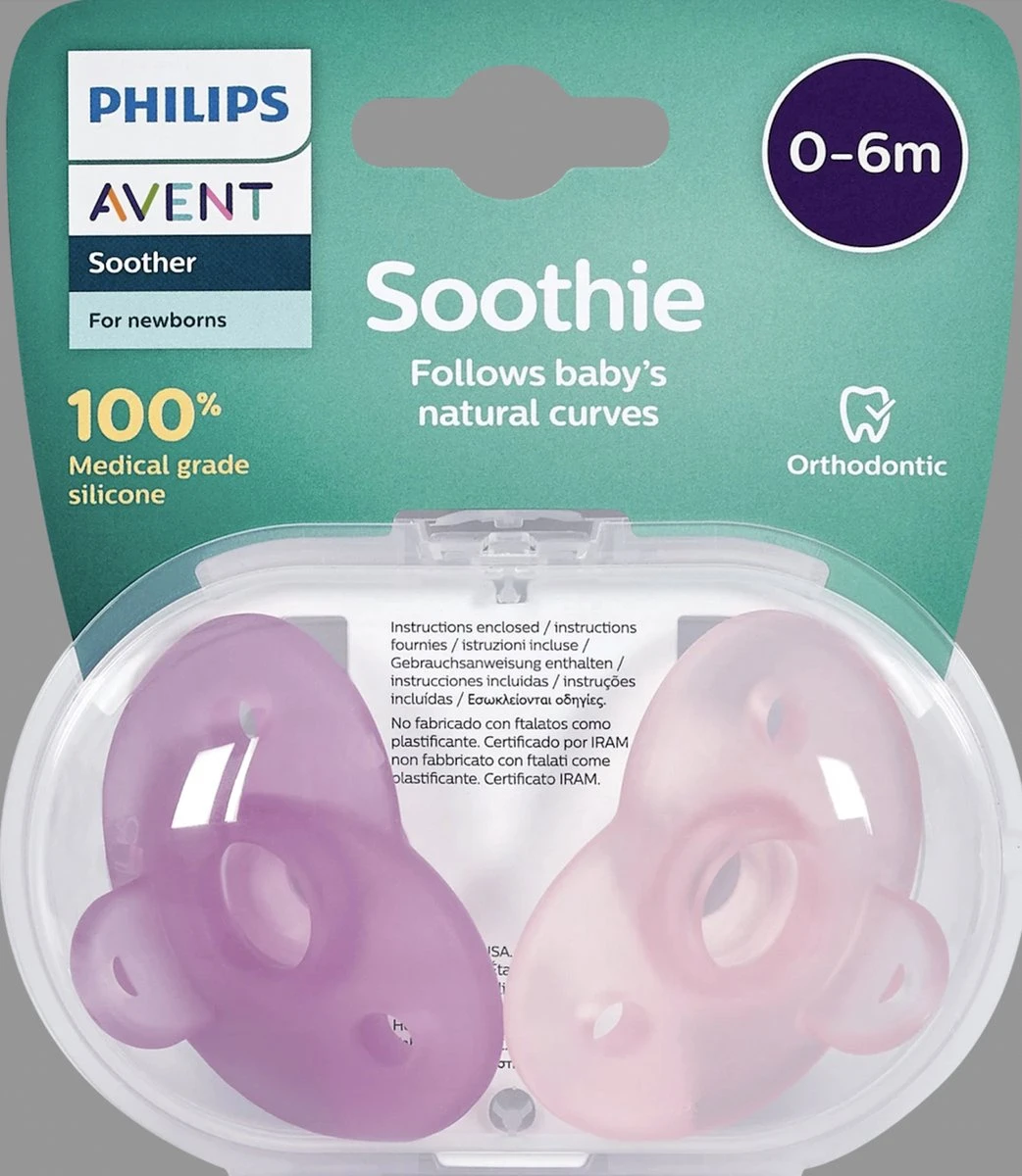 Philips Avent - Soothie Fopspeen - 0/6 Maanden - 2 Stuks - SCF099/20 2 Philips Avent - Soothie Fopspeen - 0/6 Maanden - 2 Stuks - SCF099/20 - Afbeelding 2