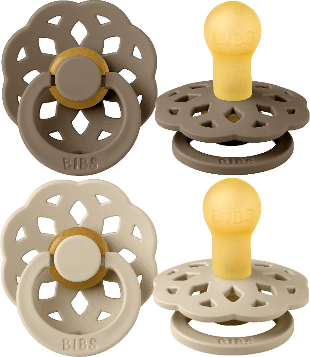 BiBS - Boheme Pacifier - Stage 1 Fopspeen - 2 Stuks - Vanilla / Dark Oak 9 BiBS - Boheme Pacifier - Stage 1 Fopspeen - 2 Stuks - Vanilla / Dark Oak - Afbeelding 9