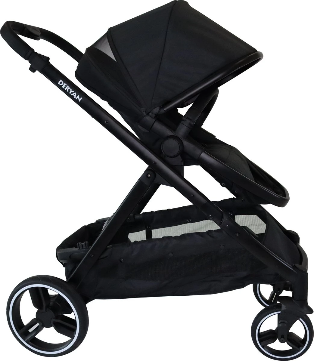 Deryan Evy Kinderwagen - Duo Kinderwagen - Uitbreidbaar - Inclusief Reiswieg - Zwart 12 Deryan Evy Kinderwagen - Duo Kinderwagen - Uitbreidbaar - Inclusief Reiswieg - Zwart - Afbeelding 12