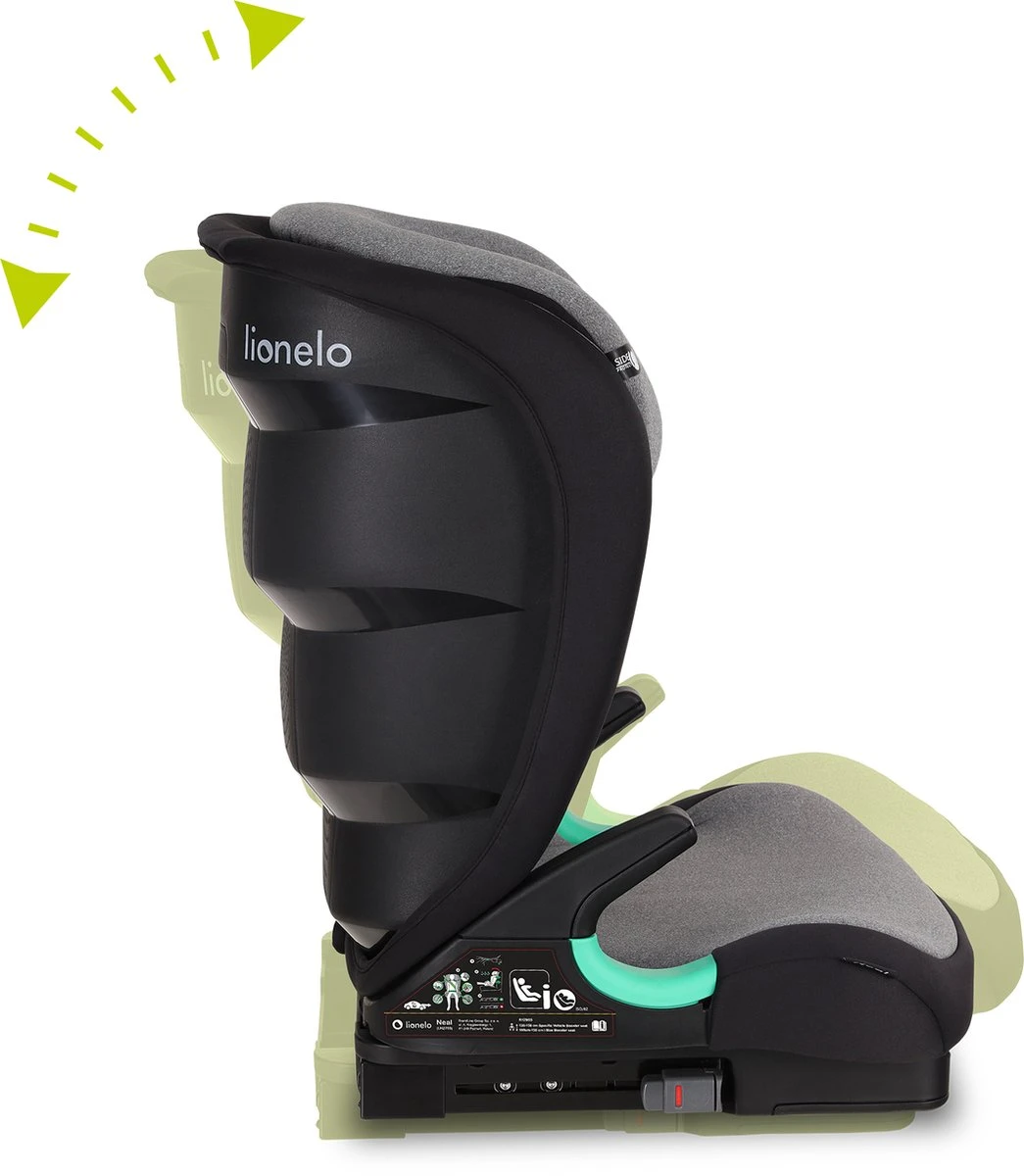 Lionelo Neal - Premium Autostoel - Hoofdsteunverstelling - Ventilatiesysteem - ISOFIX Tot 12 Jaar 9 Lionelo Neal - Premium Autostoel - Hoofdsteunverstelling - Ventilatiesysteem - ISOFIX Tot 12 Jaar - Afbeelding 9