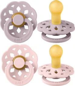 BiBS - Boheme Pacifier - Stage 1 Fopspeen - 2 Stuks - Blossom / Dusky Lilac -Aanbiedingen BIBS Winkel 1050x1200 5