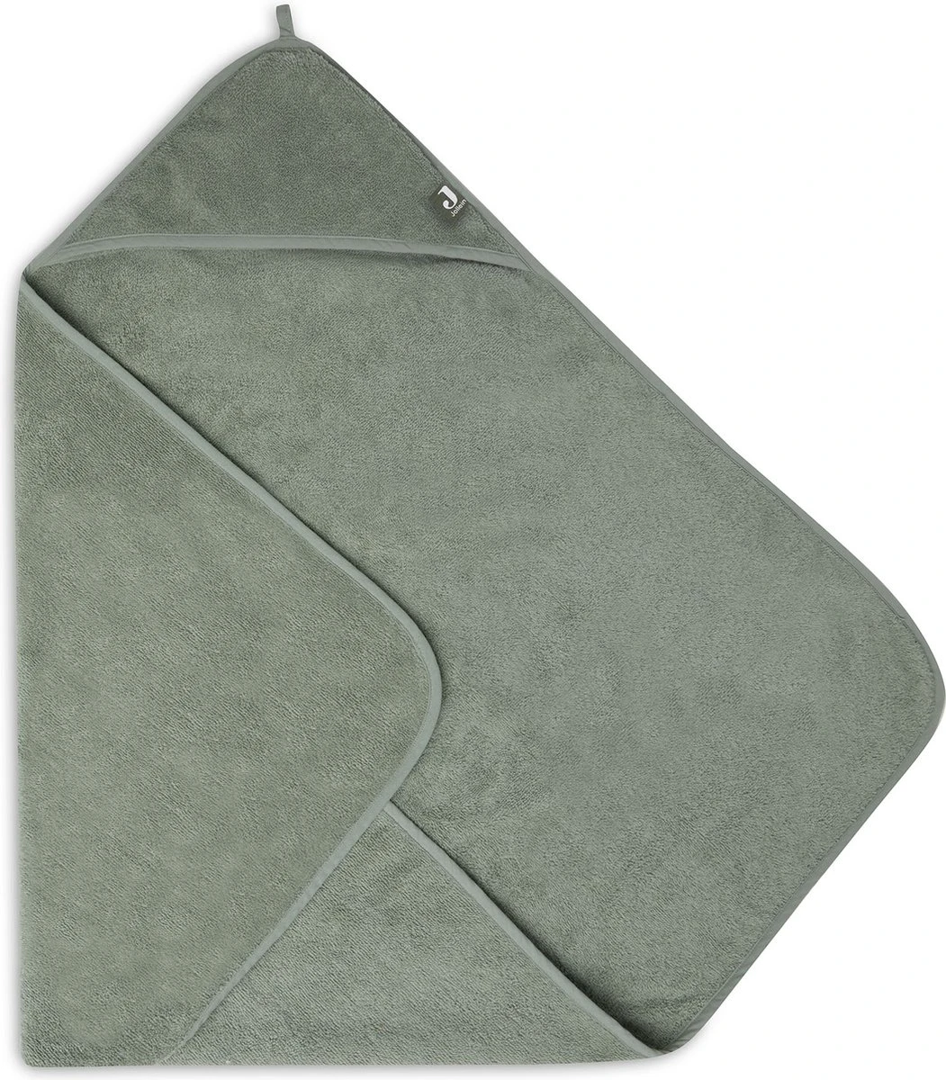 Jollein Badcape Badstof 75x75cm - Ash Green 4 Jollein Badcape Badstof 75x75cm - Ash Green - Afbeelding 4
