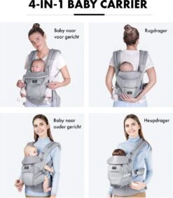 Deryan Ergonomische Draagzak - Buikdrager 4-in-1 Grijs -Aanbiedingen BIBS Winkel 1052x1200 10