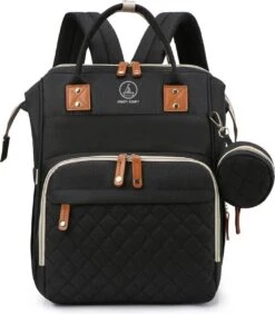 Humpy Dumpy Stijlvolle Luiertas Rugzak (Zwart) Met Uitschuifbaar Verschoon/ Slaap Bedje. Incl. Verschoon Matje, USB Poort & Buggy Straps -Aanbiedingen BIBS Winkel 1052x1200 3
