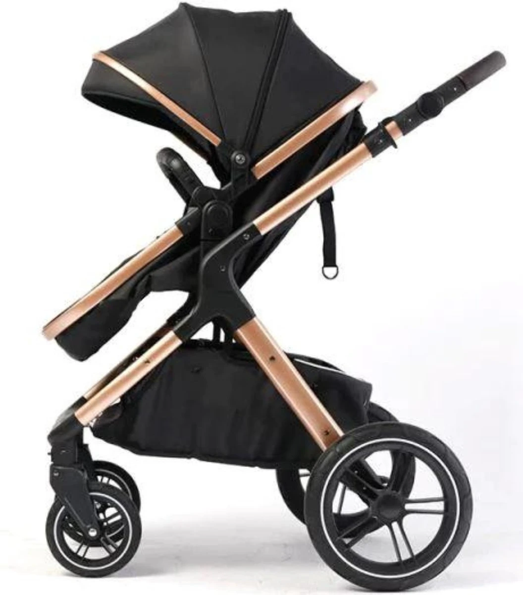 Merkloos BrightWise Luxe Kinderwagen 3 In 1 Van Voldoet Aan Alle Europese Veiligheidscertificaten - Wandelwagen - Kinderwagen 3-in-1 Incl Autostoel - Kinderwagen Maxi Cosi – Buggy 3 In 1 - Newborn - Zwart 6 Merkloos BrightWise Luxe Kinderwagen 3 In 1 Van Voldoet Aan Alle Europese Veiligheidscertificaten - Wandelwagen - Kinderwagen 3-in-1 Incl Autostoel - Kinderwagen Maxi Cosi – Buggy 3 In 1 - Newborn - Zwart - Afbeelding 6