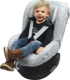 Dooky Seat Cover Groep 1 Autostoel Hoes Light Grey Crowns -Aanbiedingen BIBS Winkel 1059x1200 19