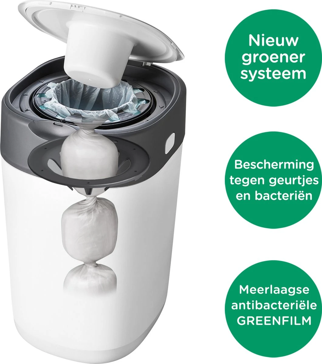 Tommee Tippee Twist & Click Milieuvriendelijke Luieremmer Navulling - Duurzaam Geproduceerde Greenfilm - 6 Stuks 2 Tommee Tippee Twist & Click Milieuvriendelijke Luieremmer Navulling - Duurzaam Geproduceerde Greenfilm - 6 Stuks - Afbeelding 2