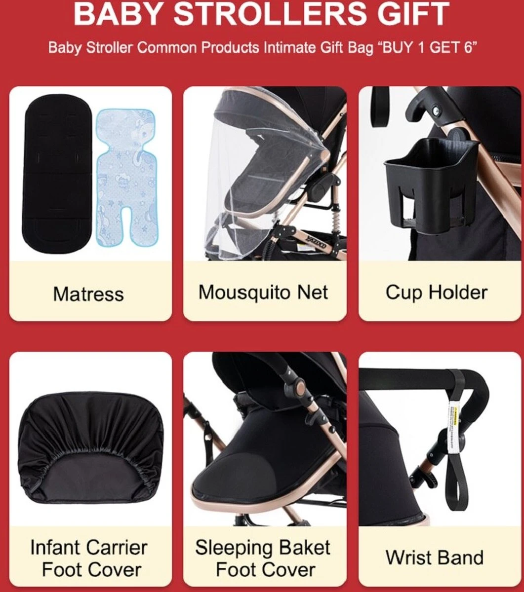 Luxe Kinderwagen 3 In 1 - Wandelwagen - Kinderwagen 3-in-1 Incl Autostoel - Kinderwagen Maxi Cosi – Buggy 3 In 1 - Newborn - Zwart 2 Luxe Kinderwagen 3 In 1 - Wandelwagen - Kinderwagen 3-in-1 Incl Autostoel - Kinderwagen Maxi Cosi – Buggy 3 In 1 - Newborn - Zwart - Afbeelding 2