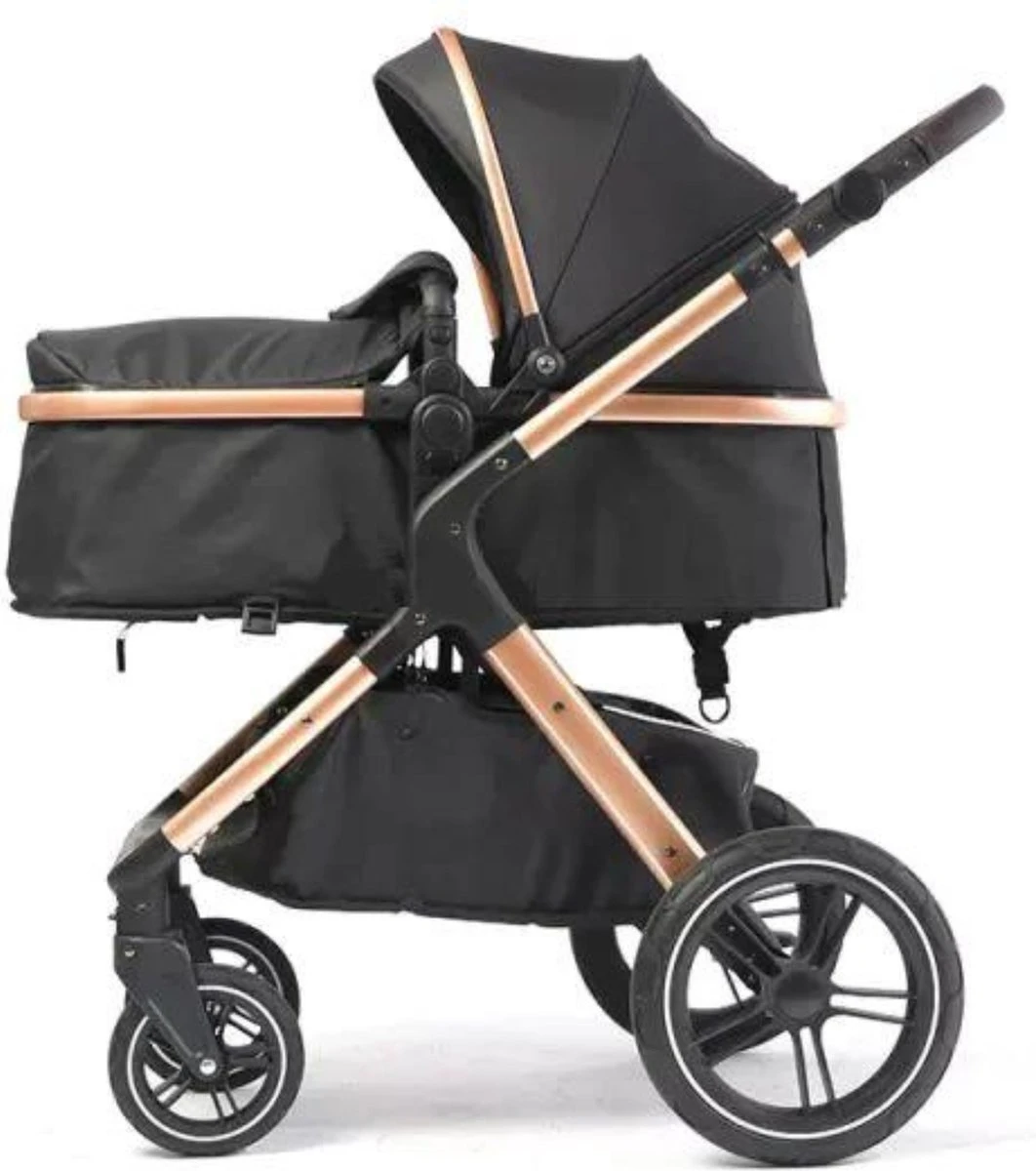 Merkloos BrightWise Luxe Kinderwagen 3 In 1 Van Voldoet Aan Alle Europese Veiligheidscertificaten - Wandelwagen - Kinderwagen 3-in-1 Incl Autostoel - Kinderwagen Maxi Cosi – Buggy 3 In 1 - Newborn - Zwart 9 Merkloos BrightWise Luxe Kinderwagen 3 In 1 Van Voldoet Aan Alle Europese Veiligheidscertificaten - Wandelwagen - Kinderwagen 3-in-1 Incl Autostoel - Kinderwagen Maxi Cosi – Buggy 3 In 1 - Newborn - Zwart - Afbeelding 9