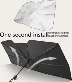 TDR - Zonnescherm / Autoparaplu - Binnenkant Voorruit Auto - Opvouwbaar - Hitte En UV Bescherming - 122 X 65 Cm -Aanbiedingen BIBS Winkel 1066x1200 12