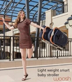 WOOSH New Buggy - Zwart - One Hand Folding - 3 Slaapstanden - Wandelwagen Tot 25 Kg - Regenhoes - Bekerhouder - Muggennet -Aanbiedingen BIBS Winkel 1068x1200 7