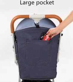 WOOSH New Buggy - Zwart - One Hand Folding - 3 Slaapstanden - Wandelwagen Tot 25 Kg - Regenhoes - Bekerhouder - Muggennet -Aanbiedingen BIBS Winkel 1071x1200 8