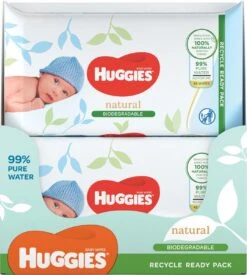 Huggies Billendoekjes - 100% Plasticvrij - Biologisch Afbreekbaar - 12 X 48 Stuks - 576 Doekjes -Aanbiedingen BIBS Winkel 1077x1200