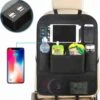 TIKKENS® Auto Organizer Met USB Oplaadpunten Stoel - Tablet Houder - Zwart - - Universeel - Autostoel Beschermer Voor Baby En Kinderen