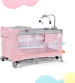 Kinderkraft Campingbed - Leody Met Accessoires - Roze -Aanbiedingen BIBS Winkel 1082x1200 8