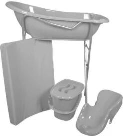 MamaLoes Lichtgrijs Badset Incl. Graphite Badstandaard -Aanbiedingen BIBS Winkel 1085x1200