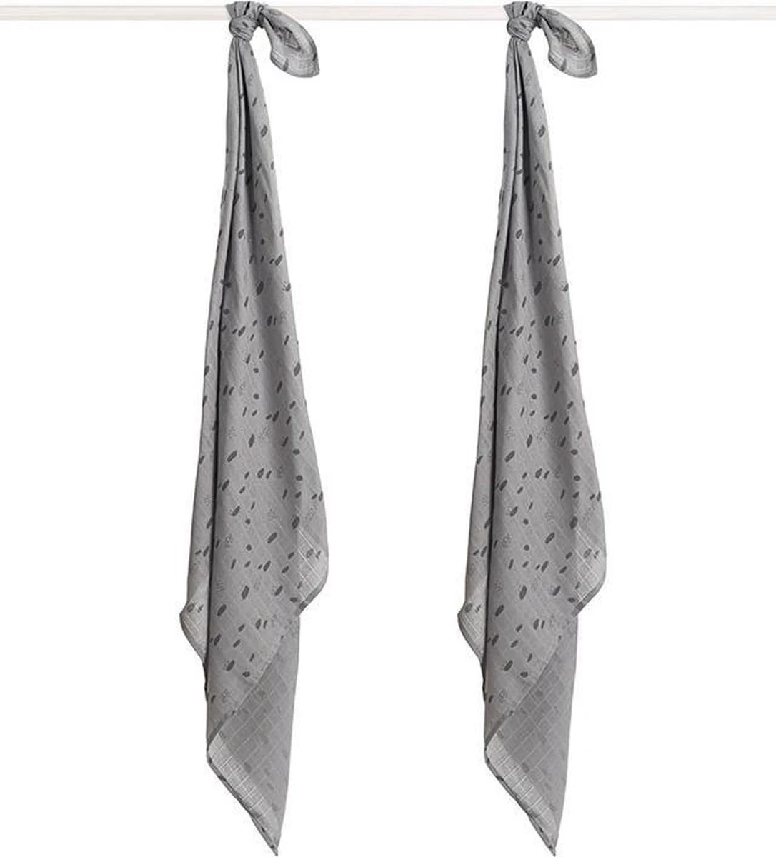 Jollein Hydrofiel Multidoek Spot 115x115cm - Storm Grey - 2 Stuks 1 Jollein Hydrofiel Multidoek Spot 115x115cm - Storm Grey - 2 Stuks