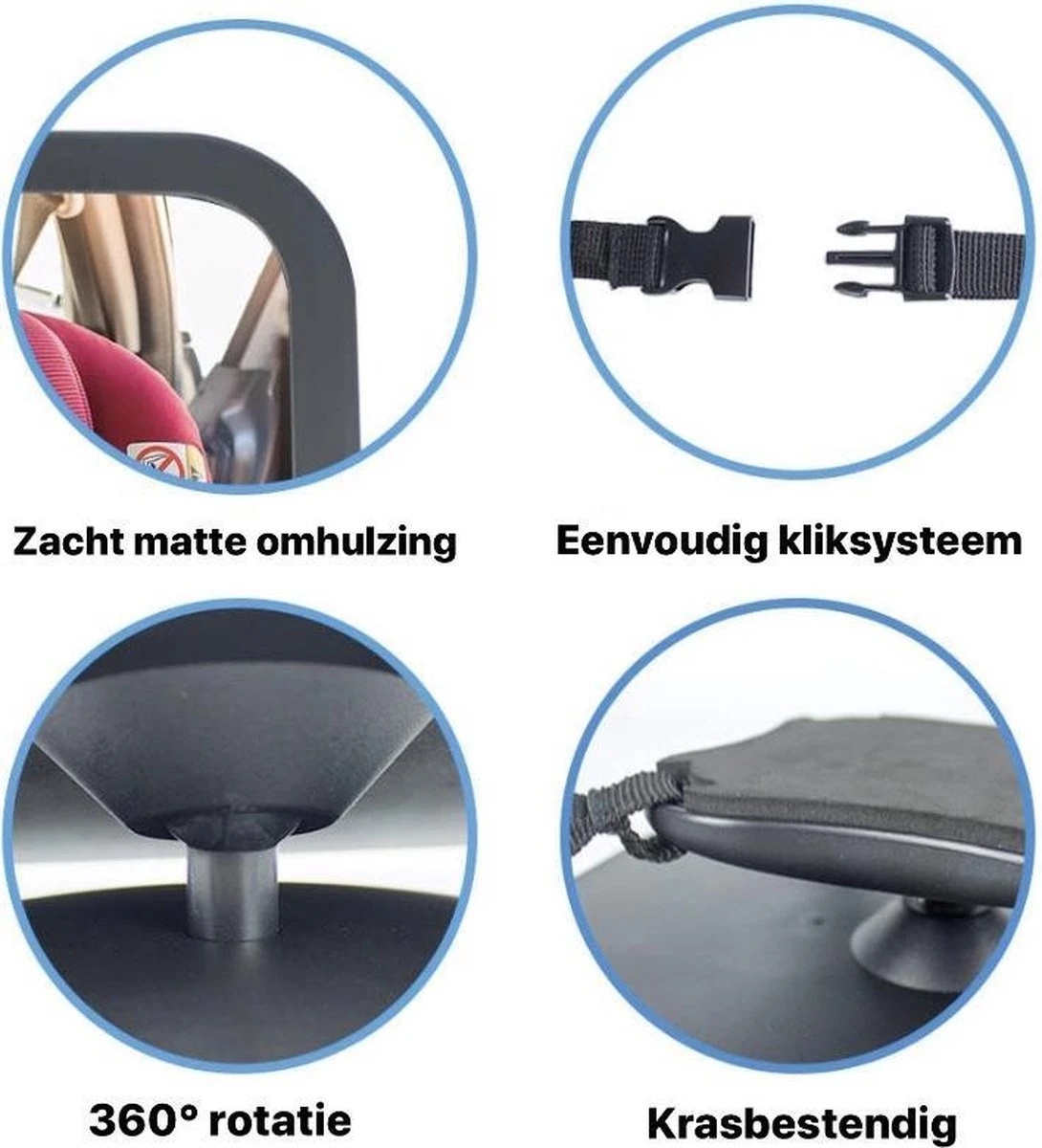 Merkloos Autospiegel Baby - Verstelbare Spiegel Voor In De Auto - Veiligheidsspiegel - Baby Autospiegel 2 Merkloos Autospiegel Baby - Verstelbare Spiegel Voor In De Auto - Veiligheidsspiegel - Baby Autospiegel - Afbeelding 2