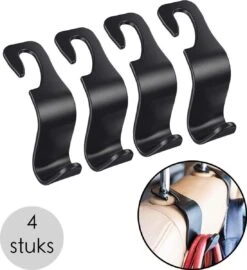 Merkloos Auto Kapstok - Opberghaak - Tashouder - Zwart - 4 Stuks -Aanbiedingen BIBS Winkel 1098x1200 9