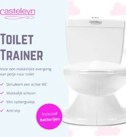 Casteleyn - Plaspotje - WC Potje - Toilet Trainer - Kinder Toilet - Met Geluid - Tot 21KG - Wit -Aanbiedingen BIBS Winkel 1100x1200
