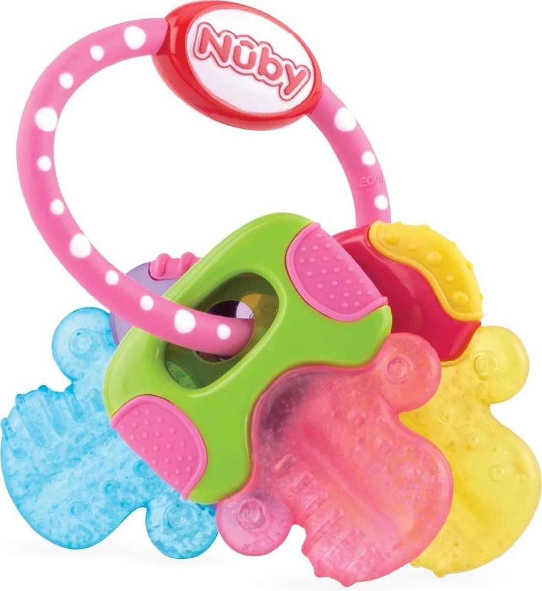 Nûby - IcyBite Koelbijtsleutels - Roze - 3m+ 1 Nûby - IcyBite Koelbijtsleutels - Roze - 3m+