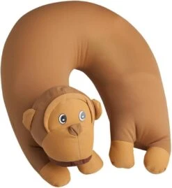 Cuddlebug U-shape Kussen | Aap | Knuffel | Kinderen