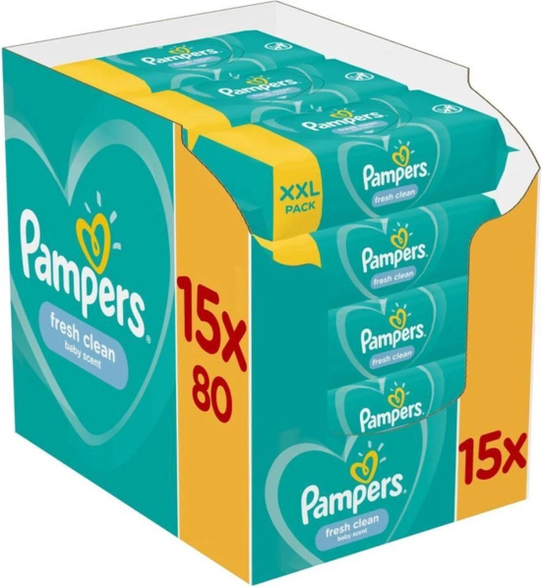 Pampers® Pampers Fresh Clean Billendoekjes - 1200 Doekjes 1 Pampers® Pampers Fresh Clean Billendoekjes - 1200 Doekjes