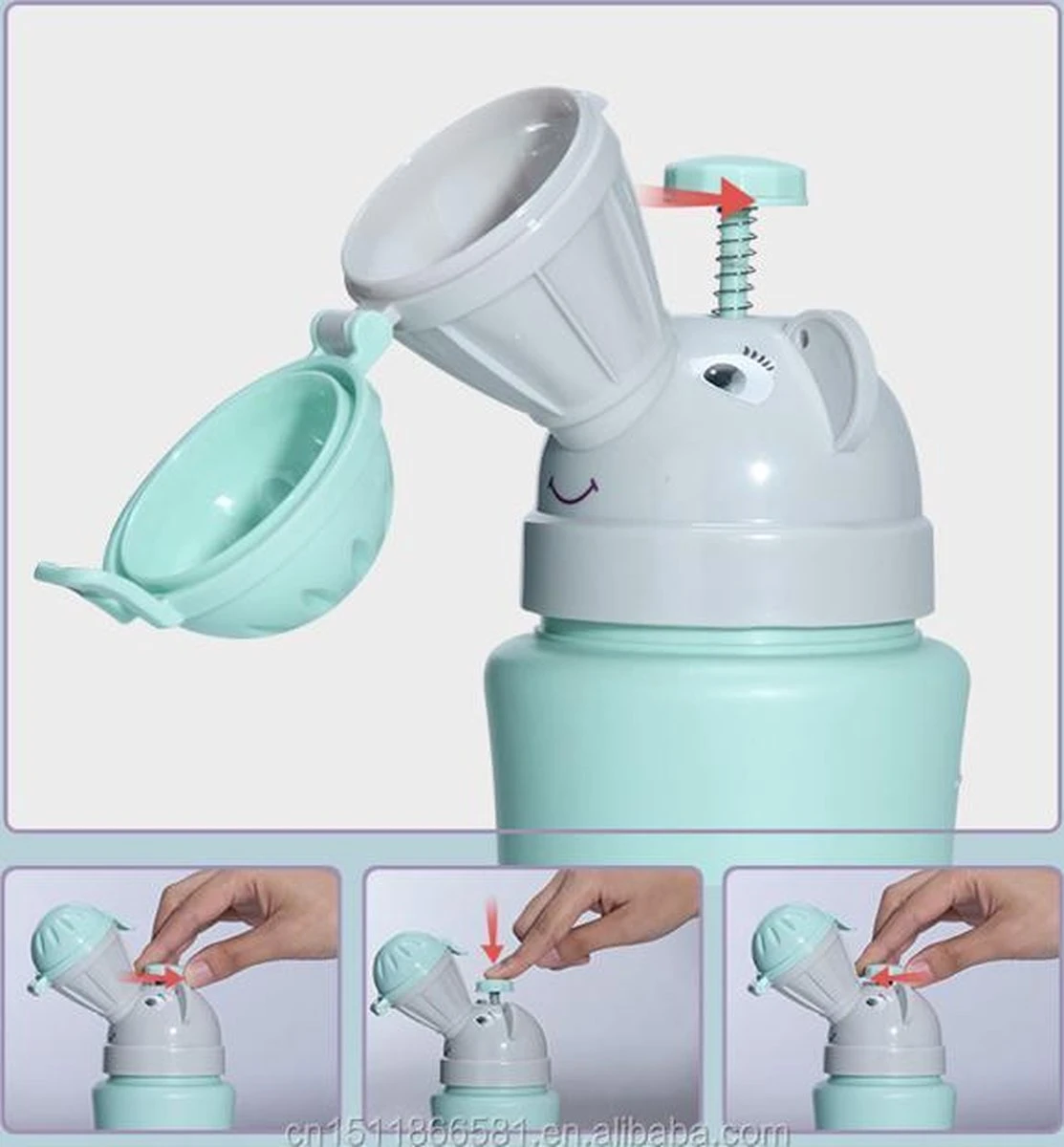 Merkloos Plas Potje - Reis Urinaal - Unisex Plaspotje - Kinder Potje Jongen - Plasfles - Kinder Zindelijkheids Training - Blauwe Olifant -Plassen - Lekvrij -Draagbare Auto, Camping, Reis Potje - Herbruikbaar - 4 Merkloos Plas Potje - Reis Urinaal - Unisex Plaspotje - Kinder Potje Jongen - Plasfles - Kinder Zindelijkheids Training - Blauwe Olifant -Plassen - Lekvrij -Draagbare Auto, Camping, Reis Potje - Herbruikbaar - - Afbeelding 4