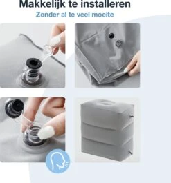 Merkloos Vliegtuigbedje - Opblaasbare Voetensteun - Reiskussen Vliegtuig - 3 Standen -Aanbiedingen BIBS Winkel 1119x1200 9