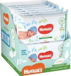 Huggies Billendoekjes - 100% Plasticvrij - Biologisch Afbreekbaar - 12 X 48 Stuks - 576 Doekjes -Aanbiedingen BIBS Winkel 1122x1200