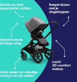 Bugaboo Fox3 Kinderwagen - Black/Grey Melange -Aanbiedingen BIBS Winkel 1123x1200 13