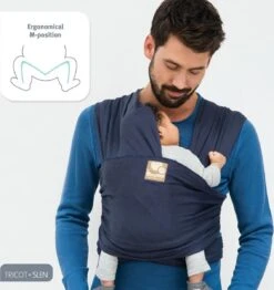 Babylonia Draagdoek - Tricot-Slen - Jeansblauw -Aanbiedingen BIBS Winkel 1132x1200 9