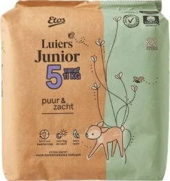 Etos Luiers Puur & Zacht - Maat 5 (11+ Kg) - 66 Stuks (3x22)