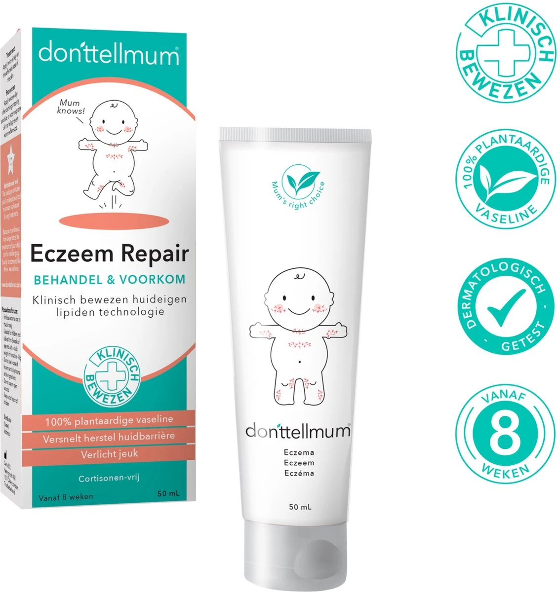 Donttellmum - Eczeem Repair Creme - 50 Ml 12 Donttellmum - Eczeem Repair Creme - 50 Ml - Afbeelding 12